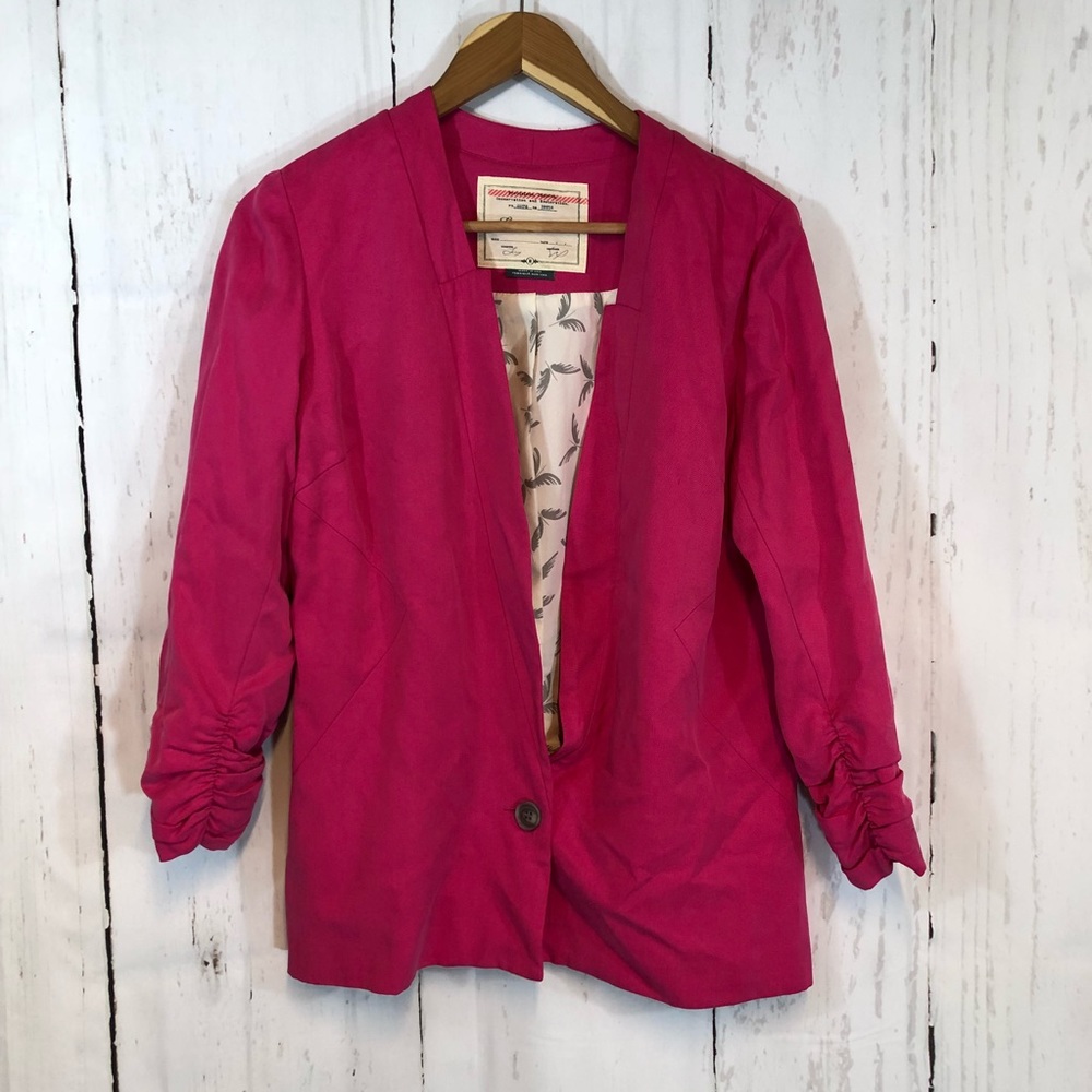 Anthropologie Pink Blazer Jacket